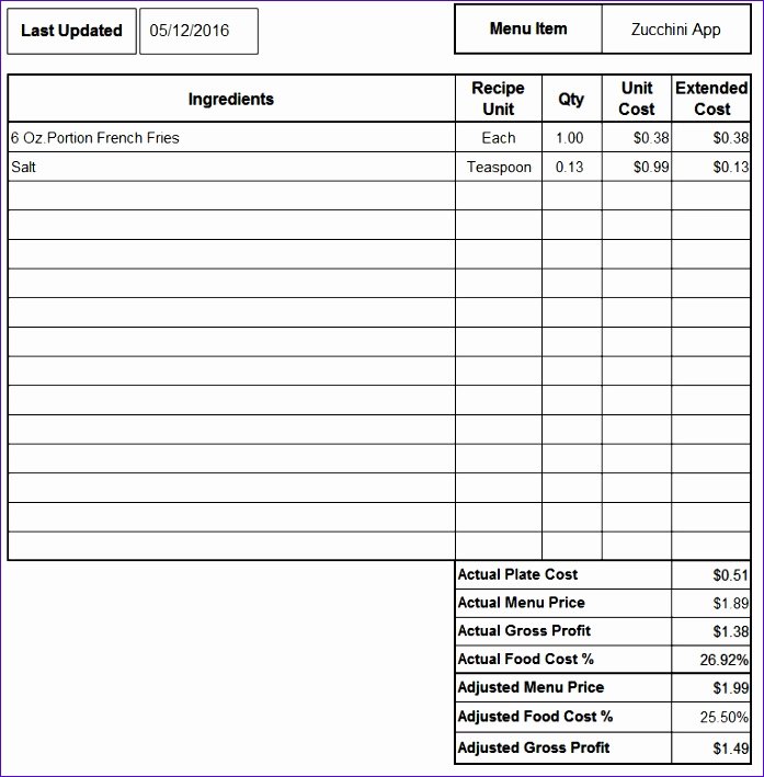 Excel Recipe Template Lovely 7 Excel Recipe Template Exceltemplates Exceltemplates