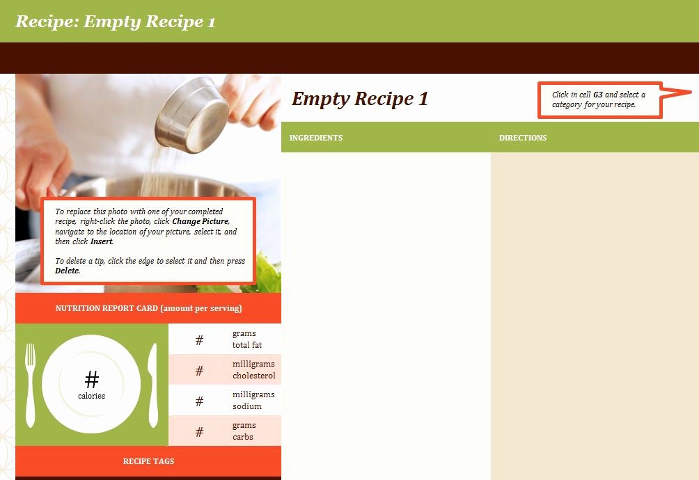 Excel Recipe Template Luxury Recipe Template