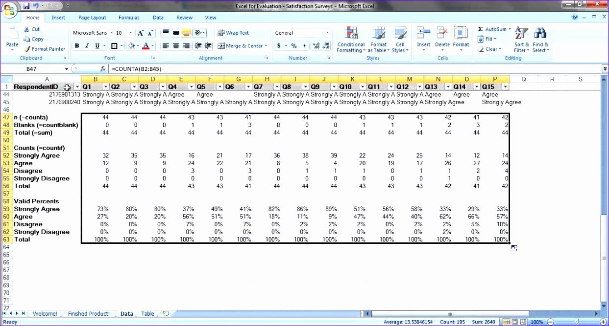 Excel Survey Results Template Elegant 10 Microsoft Excel Survey Template Exceltemplates