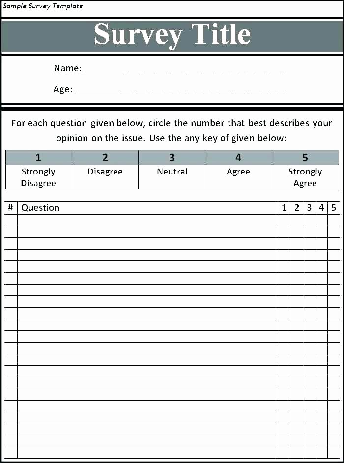 Excel Survey Results Template Elegant Survey Results Template Excel 7