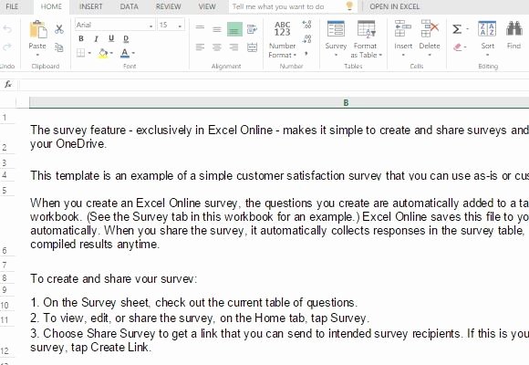 Excel Survey Results Template Lovely Customer Satisfaction Survey Template for Excel