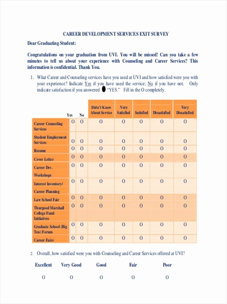 Exit Interview form Pdf Inspirational Types Of Exit Interview Documents Free Pdf Doc Excel