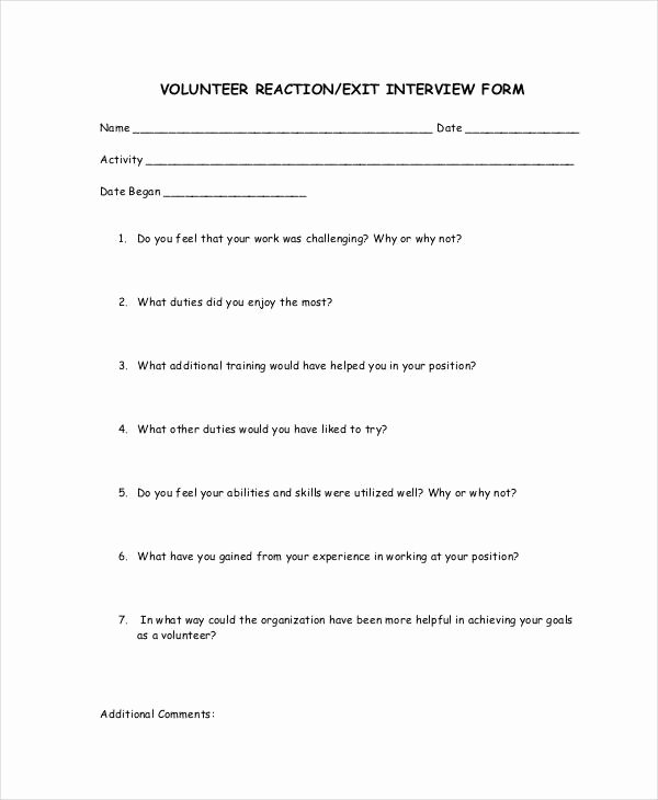 Exit Interview form Pdf Lovely Exit Interview form 9 Free Pdf Word Documents Download