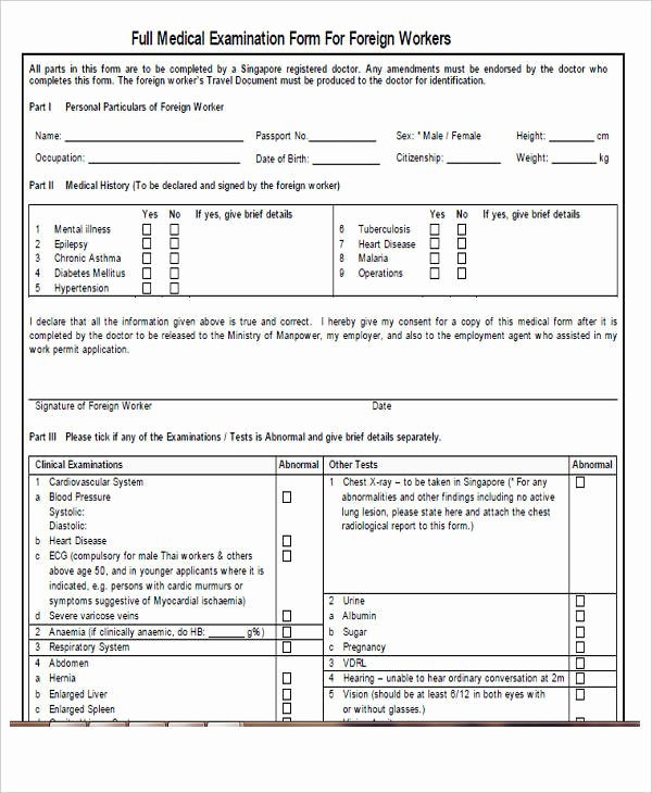 Eye Exam forms Template Beautiful Medical forms In Pdf