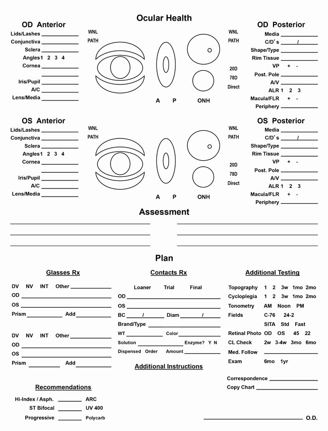 Eye Exam forms Template Inspirational Eye Examination form Pdf