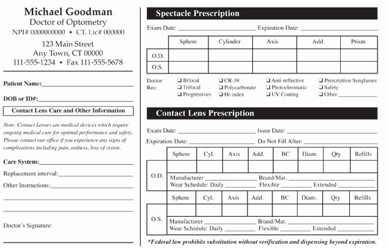 Eye Exam forms Template New Keskes Printing Optometrists