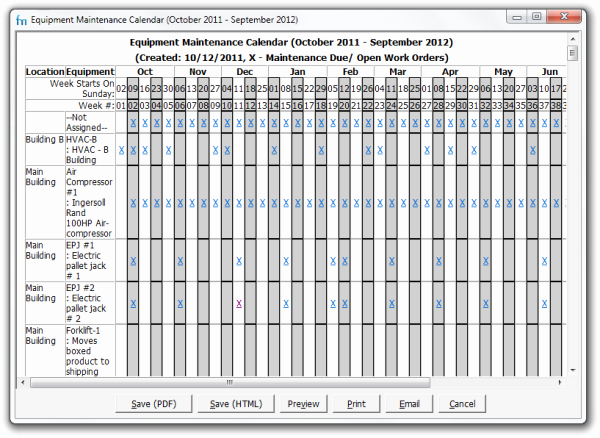 Facility Maintenance Schedule Excel Template Luxury Use Maintenance Calendars In Your Preventive Maintenance