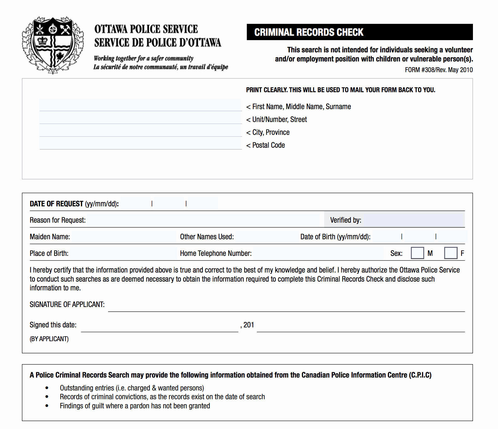 Failed Background Check Letter Fresh What is Involved In A Police or Criminal Records Check