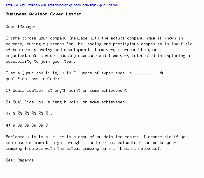 Failed Background Check Letter Template Elegant Business Advisor Cover Letter Job Application Letter