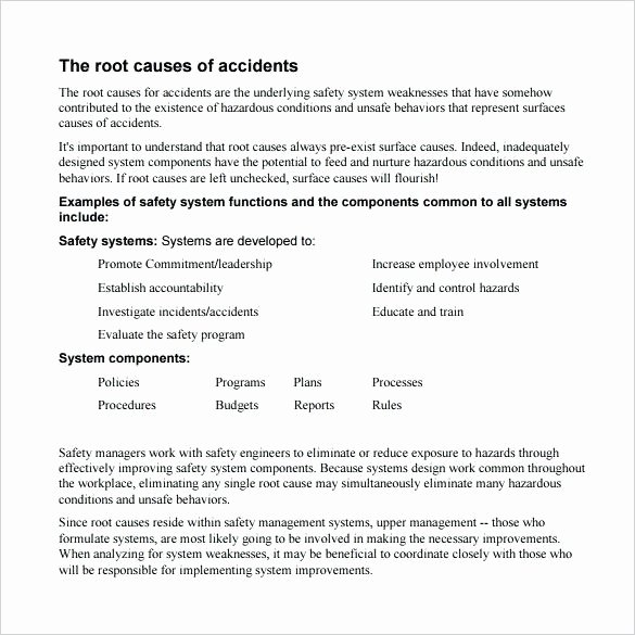 Failure Analysis Report Template Doc Awesome Root Cause Analysis Report Template