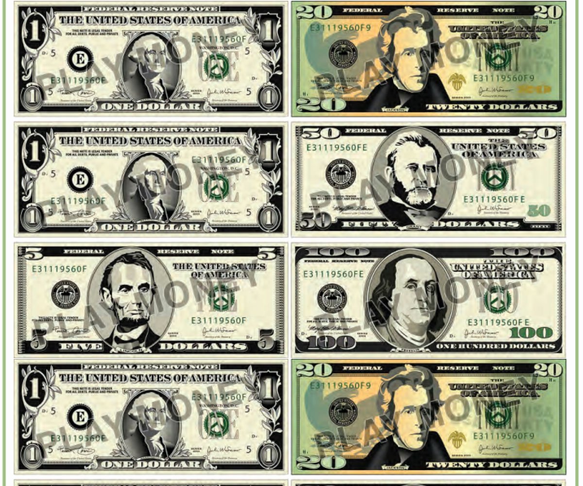 Fake 1000 Dollar Bill Printable Fake 1000 Dollar Bill Printable