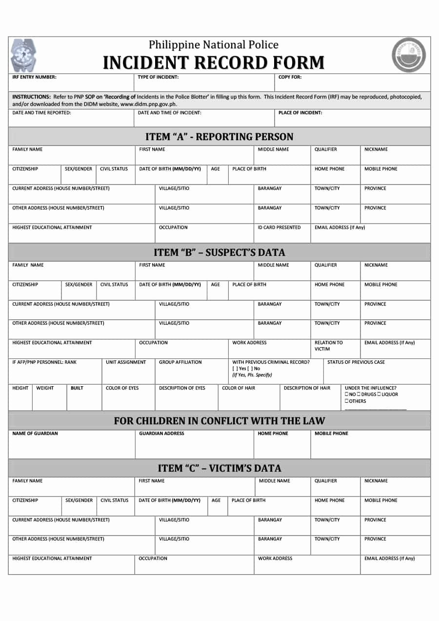 Fake Accident Report Template Fresh 20 Police Report Template &amp; Examples [fake Real]