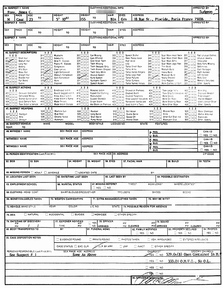 Fake Accident Report Template New Fake Police Report Car Accident