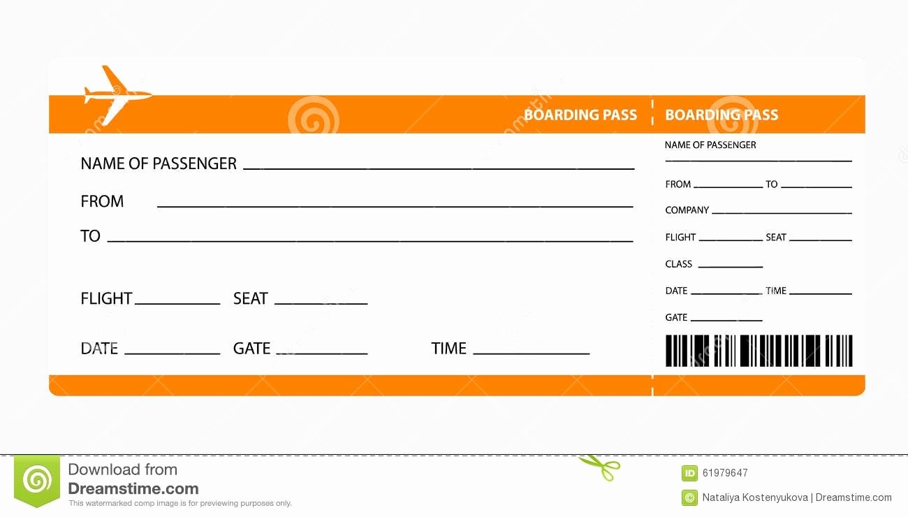 Fake Airline Ticket Template Awesome Plane Ticket Template Beepmunk