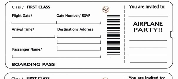 Fake Airline Ticket Template Elegant Plane Ticket Template Beepmunk