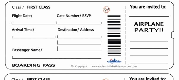 Fake Airline Ticket Template Fresh Free Printable Airline Ticket