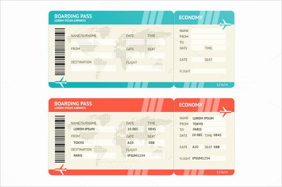 Fake Airline Ticket Template Luxury Boarding Pass Template 9 Download Documents In Pdf