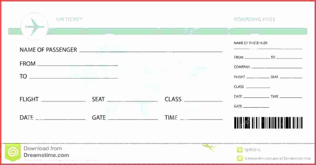 Fake Airline Ticket Template Luxury Travel Ticket Template Free