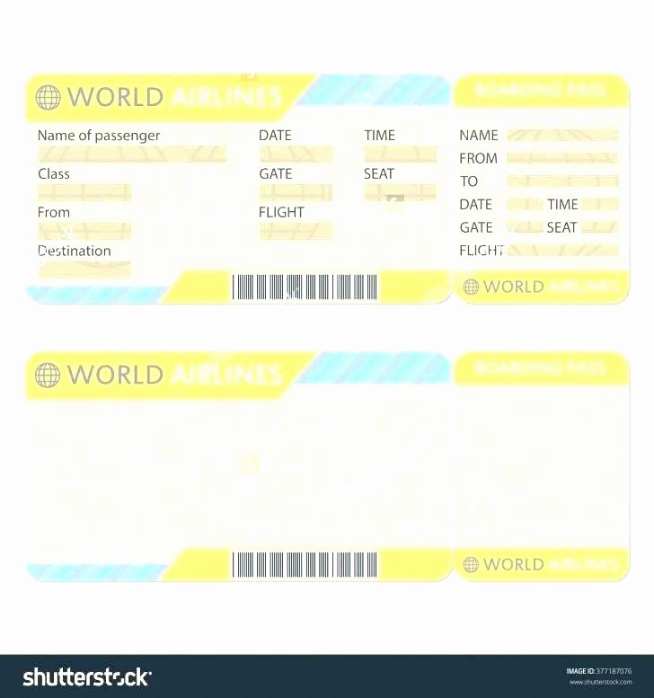 Fake Airline Ticket Template Unique Fake Boarding Pass Template
