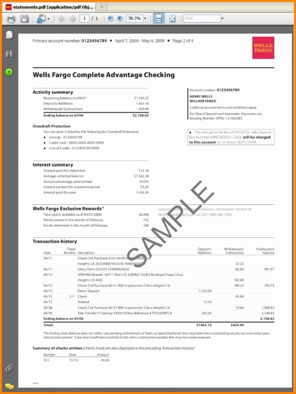 Fake Bank Statement Template Lovely Fake Bank Statement Template