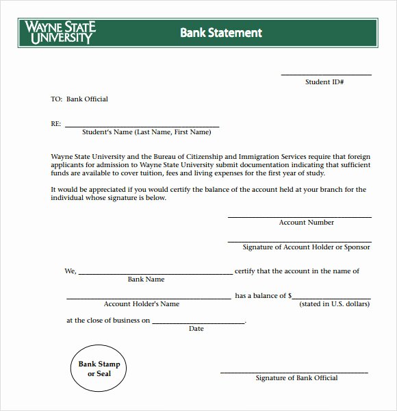 Fake Bank Statement Template New Bank Statement 8 Free Samples Examples format