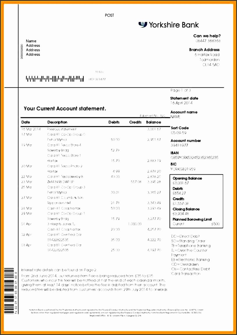 Fake Bank Statements Templates Download Inspirational 8 Bank Statement Maker Sampletemplatess Sampletemplatess