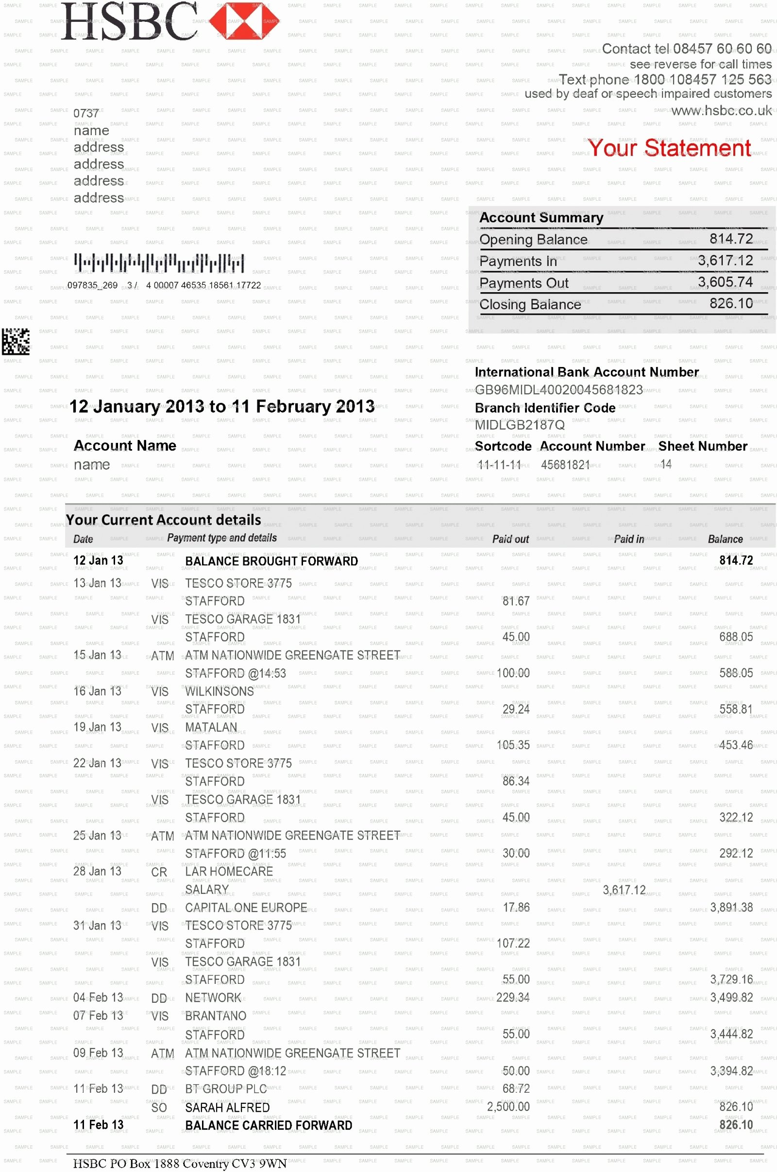 Fake Bank Statements Templates Download Inspirational Fake Bank Statement Template Download