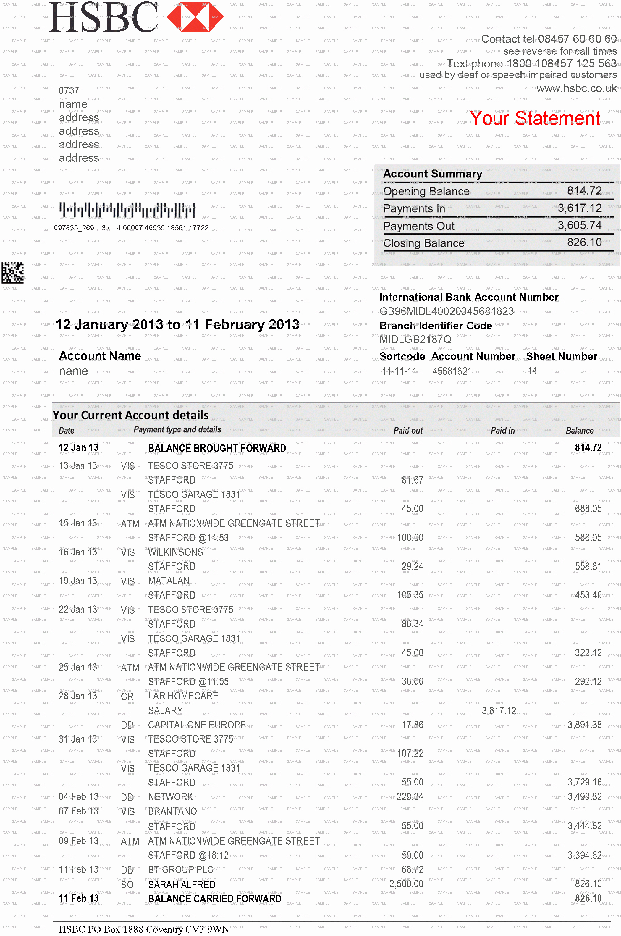 Fake Bank Statements Templates Download Luxury 7 Create Fake Bank Statement Template