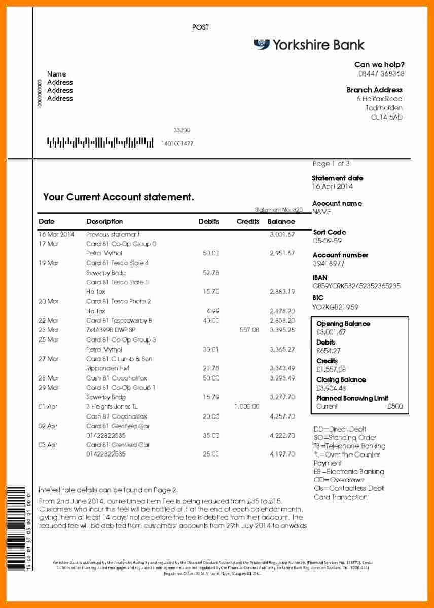 Fake Bank Statements Templates Download New 5 Fake Utility Bill Generator