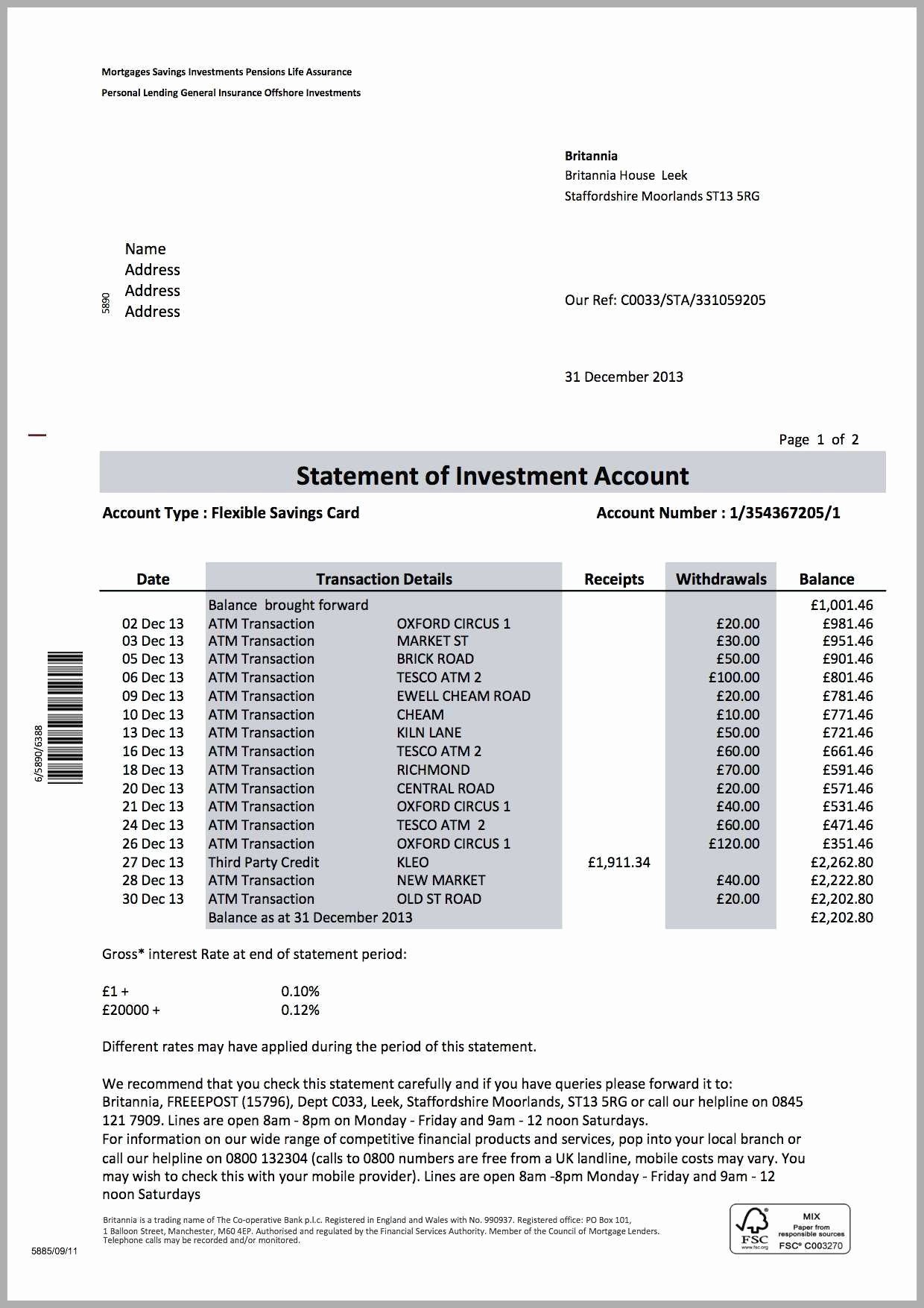 Fake Bank Statements Templates Download New Bank Statement Template Fake Calculator 1 Resume Invoice