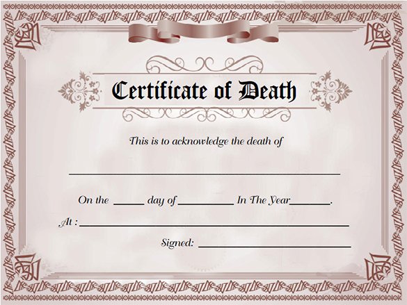 Fake Birth Certificate Template Beautiful 8 Death Certificate Templates Psd Ai Illustrator Word