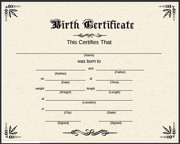 Fake Birth Certificate Template Best Of Birth Certificate Template 38 Word Pdf Psd Ai