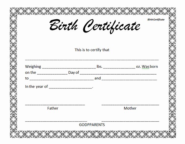 Fake Birth Certificate Template Best Of Sample Certificate Pletion