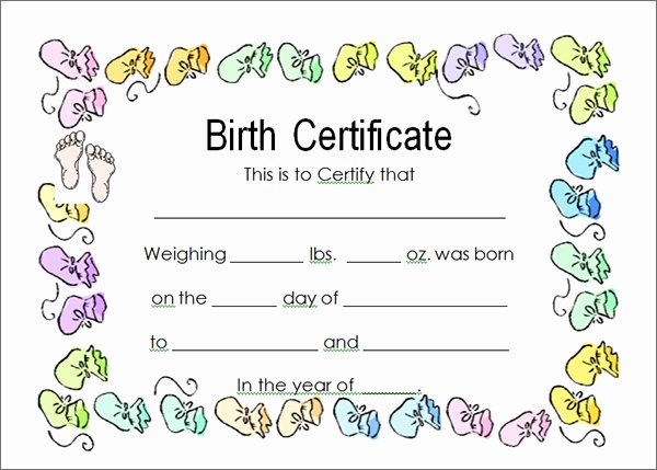 Fake Birth Certificate Template Unique 13 Free Birth Certificate Templates