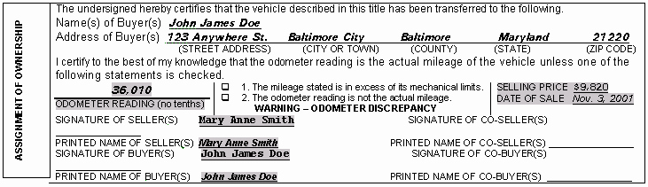 Fake Car Title Templates Beautiful assignment Of Ownership