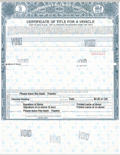 Fake Car Title Templates Elegant Virginia Title Processing Information