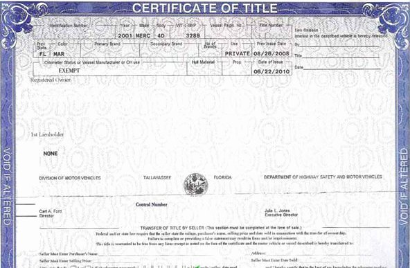 Fake Car Title Templates Inspirational Certificate Of Title Florida Driverlayer Search Engine
