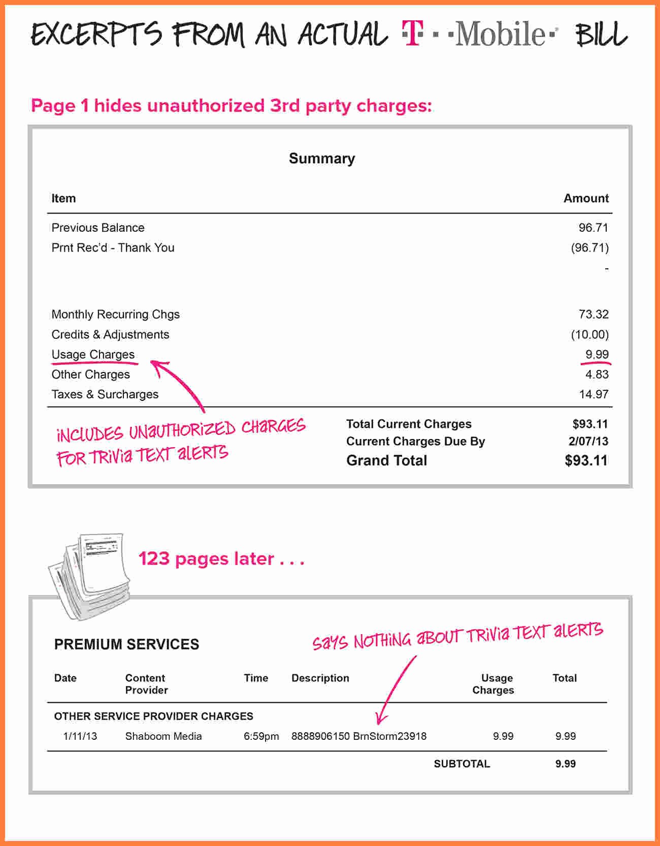 Fake Cell Phone Bill Template Beautiful 9 Pre Authorization Settlement Credit