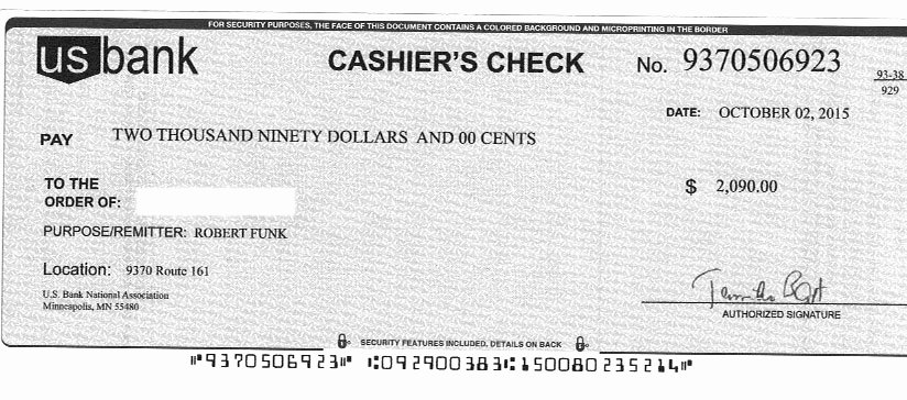 Fake Check Template Beautiful Finally Got A Fake Cashier S Check Agent Rentals Bank