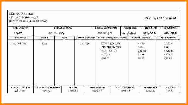 Fake Check Template Lovely 8 Fake Paycheck Stubs Templates