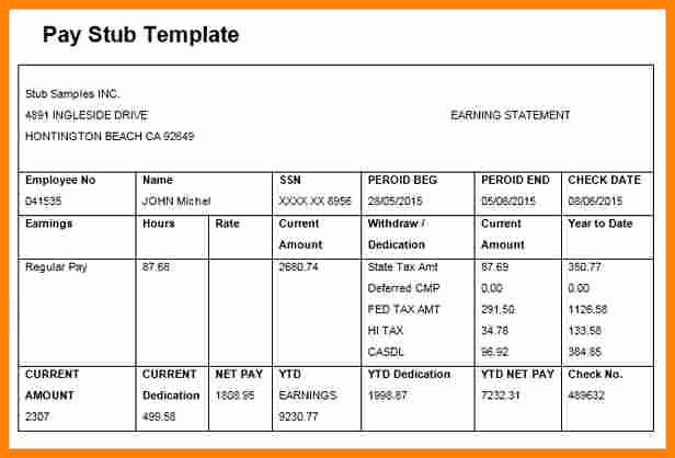 Fake Check Template Microsoft Word Unique 5 Paycheck Template Microsoft Word