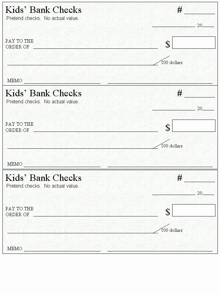 Fake Check Template Word Awesome Here S A Page Of Blank Checks to Use for Money and