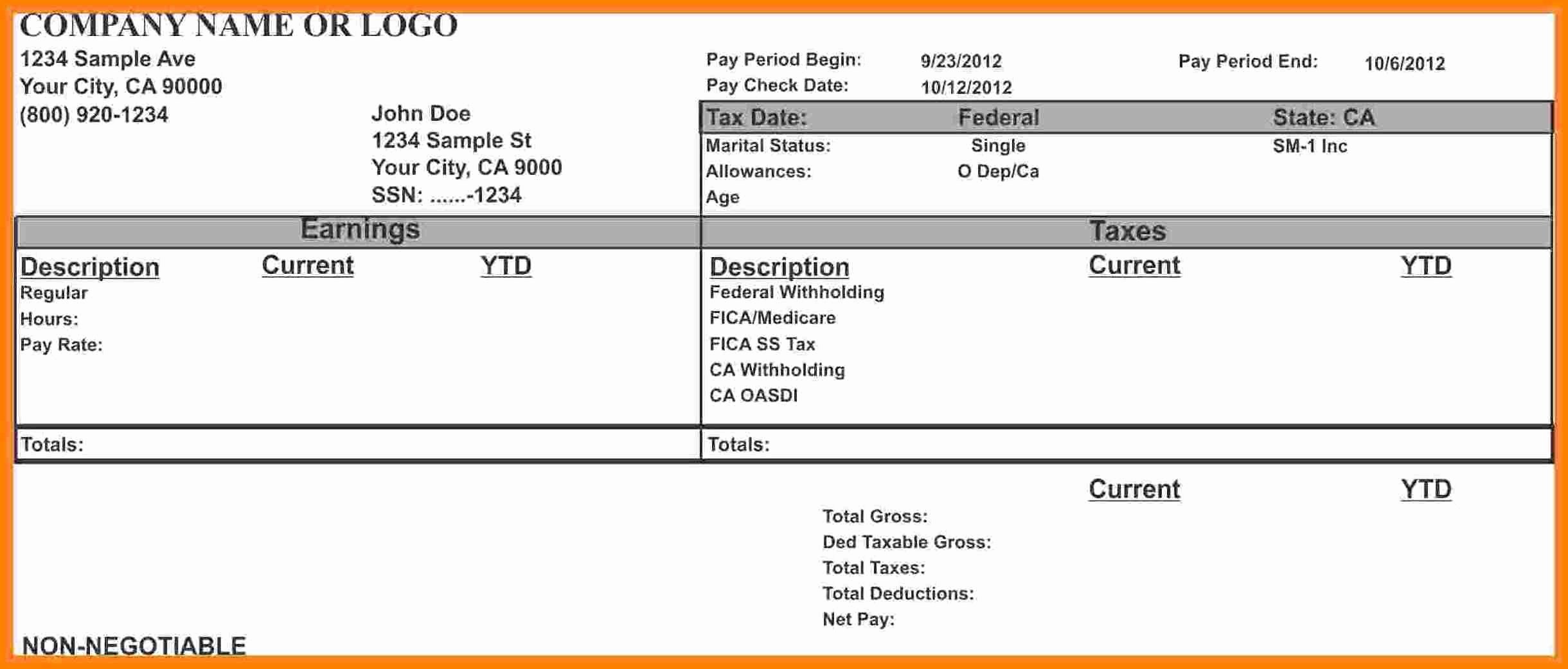 Fake Check Template Word Best Of 12 Free Fake Check Stubs Template