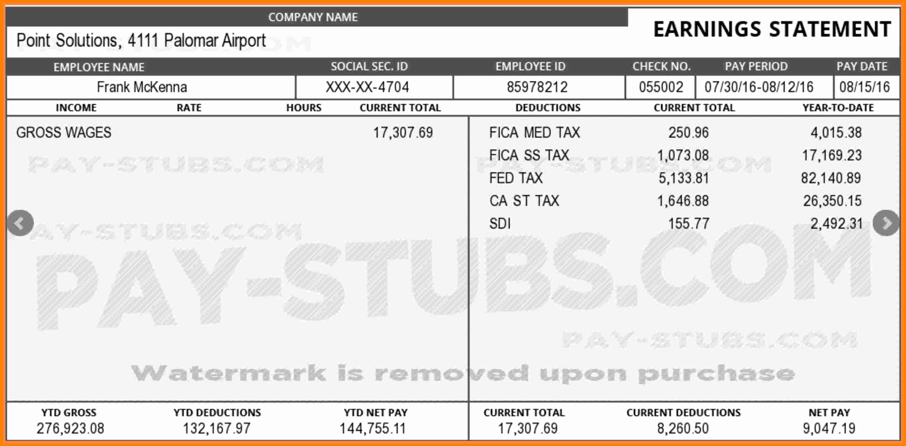 Fake Check Template Word Unique Adp Pay Stub Example Best Template Subway Check Stubs