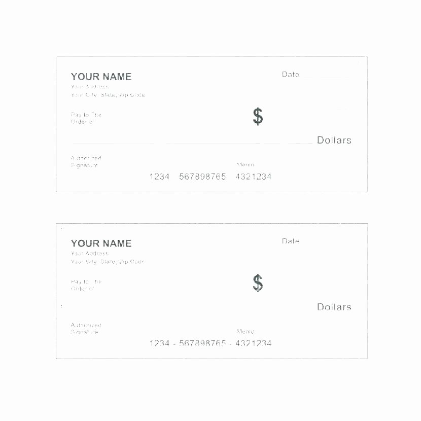 Fake Check Template Word Unique Print Your Own Checks Letter Universe