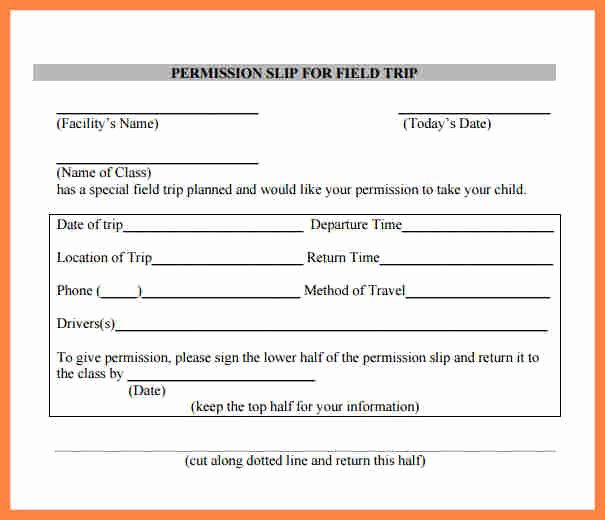 Fake Field Trip form Best Of 6 Field Trip Permission Slip