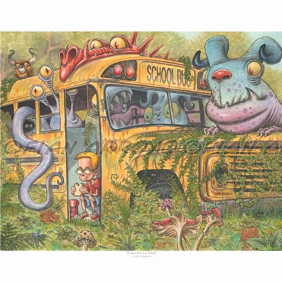 Fake Field Trip form Fresh Fake Field Trip 11x14 Fantasy Pop Surrealism