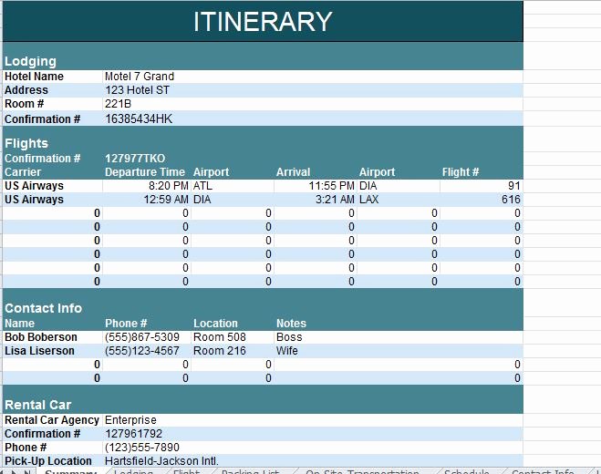 Fake Flight Itinerary Template Beautiful 30 Itinerary Templates Travel Vacation Trip Flight