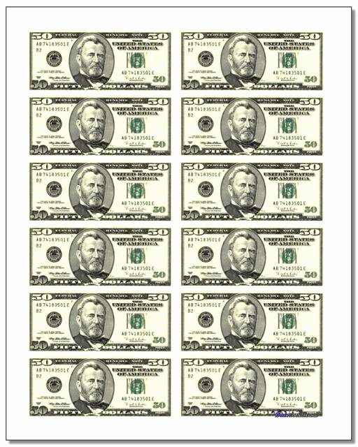 Fake Money order Template Fresh Printable Play Money