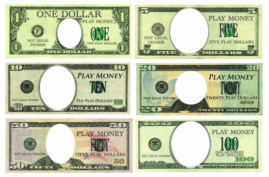 Fake Money Template Awesome Play Money Template